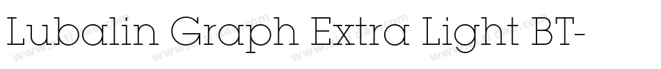 Lubalin Graph Extra Light BT字体转换